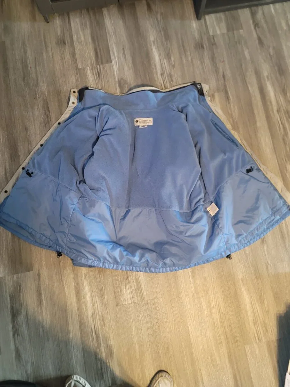 Womens light blue double layered full zip Columbia coat - size 3X